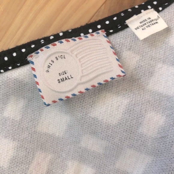 Anthropologie Black & White Peplum Top - Picture 4 of 8